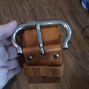 Vintage Leather Camel Belt